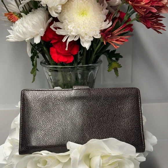 Bulgari Dark Chocolate Brown B Zero Bifold Leather Wallet Vintage - Picture 3 of 14